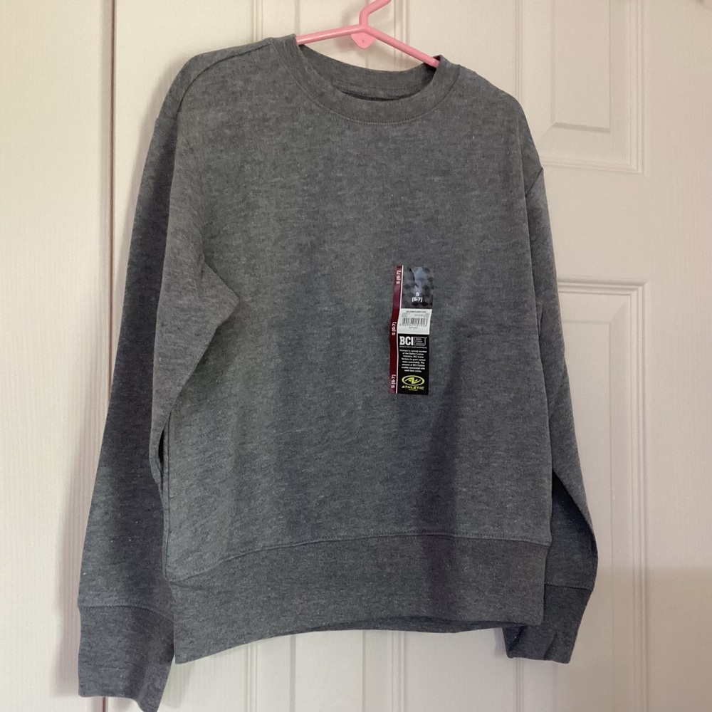 NWT Athletic Works kids gray S 6-7 sweatshirt